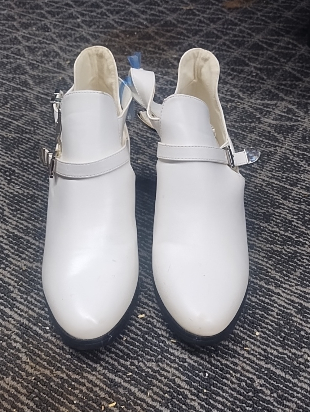 White Heeled Ankle Booties